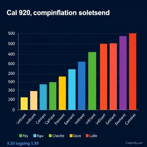 Fotografia di un grafico a barre che confronta i tassi di inflazione in diverse nazioni del G20